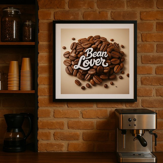 Poster Bean Lover Café Feijão Estético (Criador carregado)