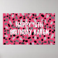 Bean Preto da Geleia de Cinzas Rosa Personalizada