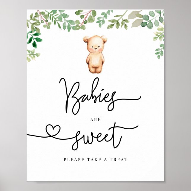 Poster Bear Babies are sweet take a treat (Frente)