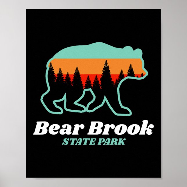 Poster Bear Brook State Park New Hampshire Bear Mountains (Frente)