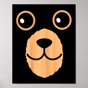 Poster Bear Face Halloween Costume Urso Castanho