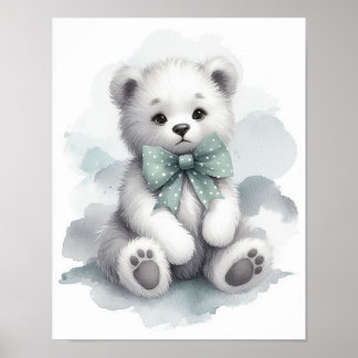 Poster Bear Forest Nursery Wall Art