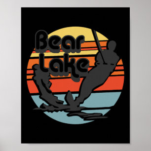 Poster Bear Lake Utah Esqui Aquático Esqui Retro Antigo