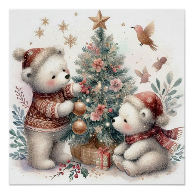 Pôster Bear Natal 1 (Frente)