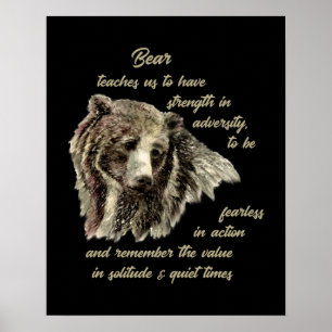 Pôster Bear Totem Animal Spirit Guide para Inspiração