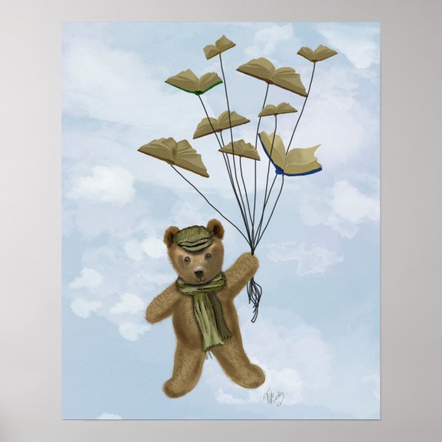 Poster Bear with Book Butterflies (Frente)