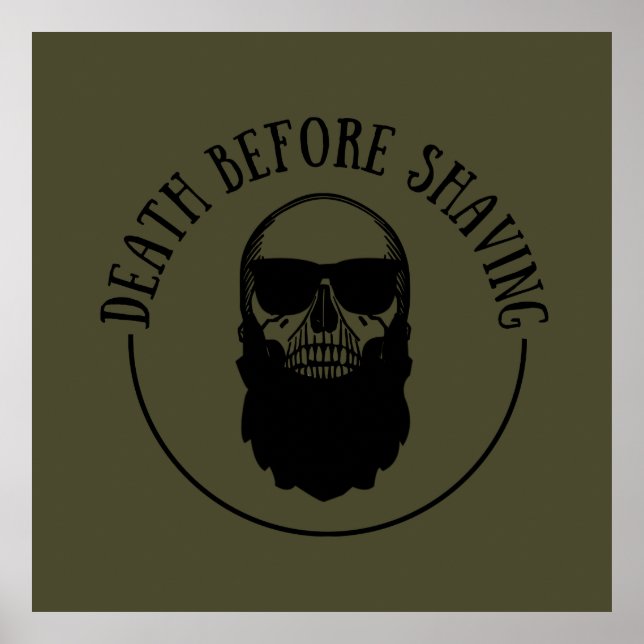 Poster Bearded cita barba engraçada dizendo presentes (Frente)