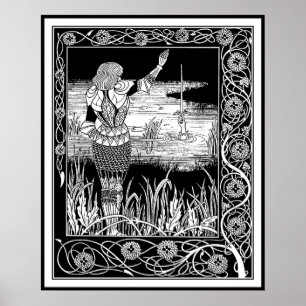 Pôster Beardsley - Excalibur - rei Arthur Arte