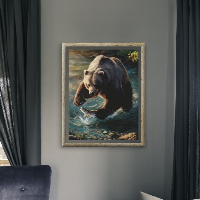 Poster Bears Bounty: Banquete de pesca (Criador carregado)
