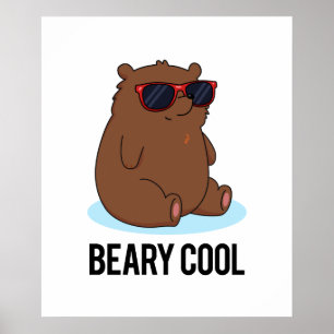 Poster Beary Legal Engraçado Bear Pun