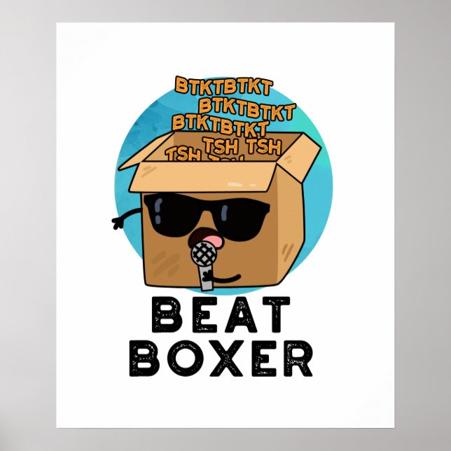 Poster Beat Boxer Funny Beatboxer Box Pun (Frente)