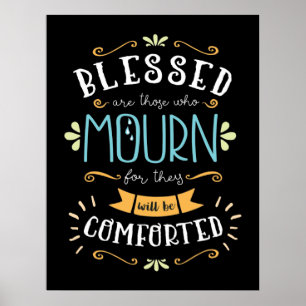 Poster Beatitudes, abençoados são aqueles que choram