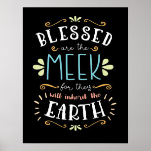 Poster Beatitudes, Blessed are the Meek