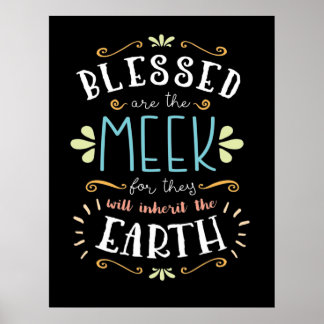 Poster Beatitudes, Blessed are the Meek