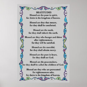 Pôster Beatitudes em um quadro da borboleta