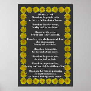 Poster Beatitudes em uma moldura de Dandelion