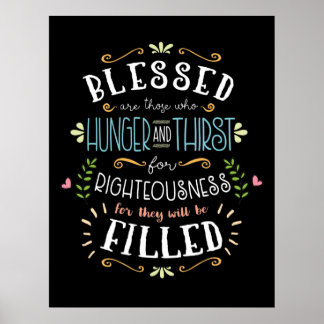 Poster Beatitudes - Fome e Sede pela Liberdade