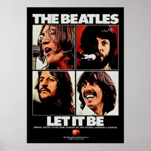 Poster beatles, rock clássico, banda de vintage, música b
