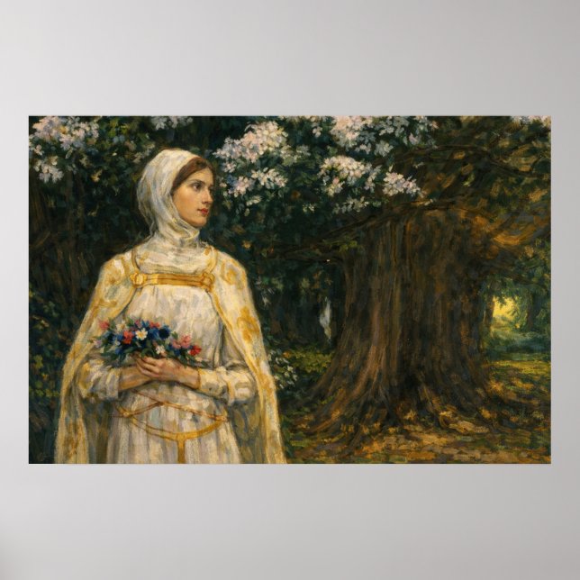 Poster Beatrice por John William Waterhouse (Frente)