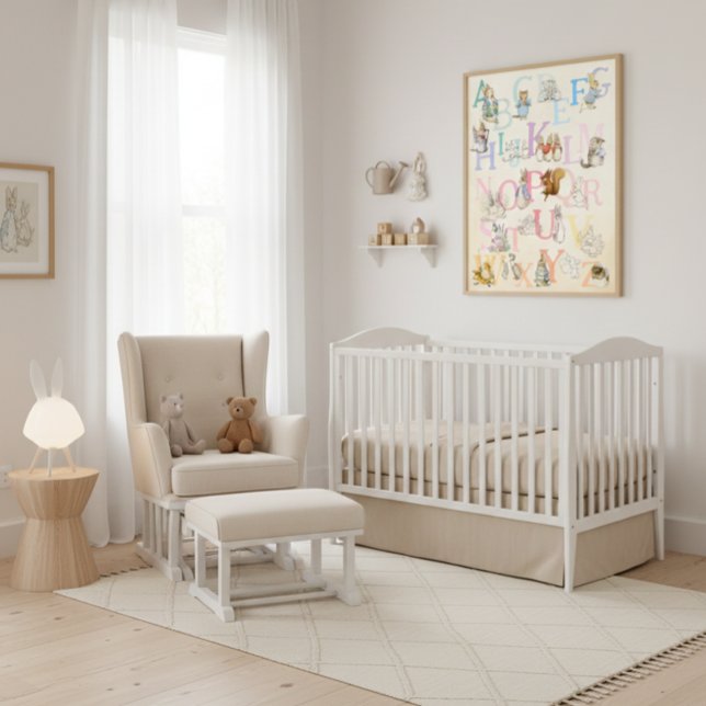 Poster Beatrix Potter Alphabet Nursery, Colorida Bonita (Criador carregado)