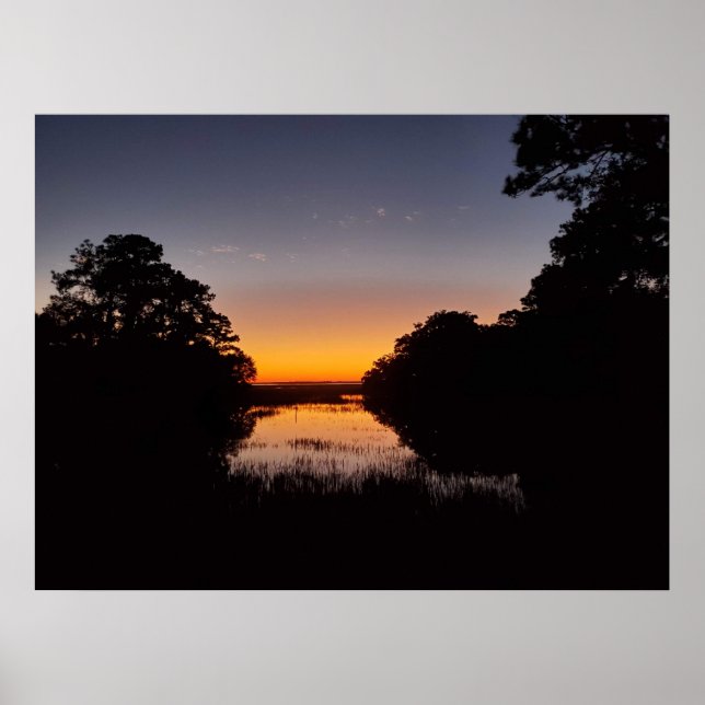 Poster Beaufort Hilton Head Carolina do Sul Marsh Sunset (Frente)