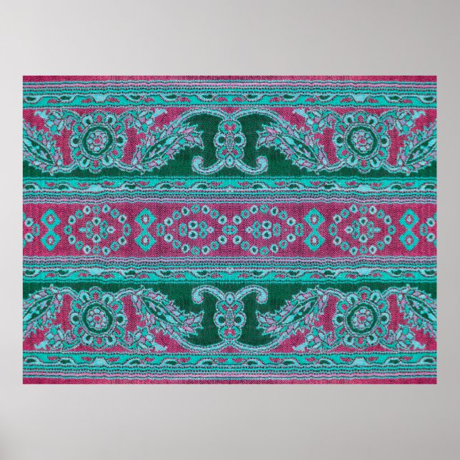Poster Beautiful, arab, arabic, arabian, arabesque fabric (Frente)