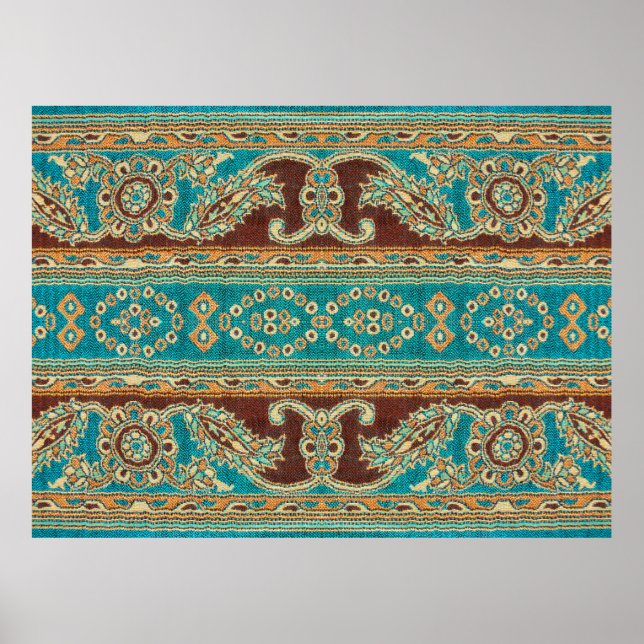 Poster Beautiful, arab, arabic, arabian, arabesque fabric (Frente)