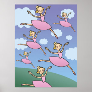 Poster Beautiful Ballerinas Print