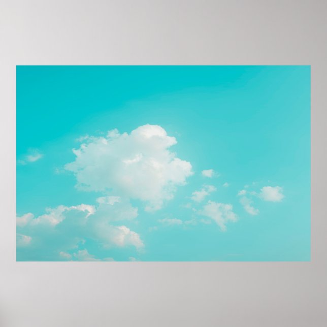 Poster Beautiful blue sky and clouds with daylight natura (Frente)