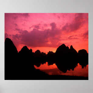 Pôster Beautiful color at sunset of limestone mountains
