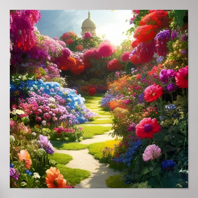 Poster Beautiful Garden Very Colorful. (Frente)
