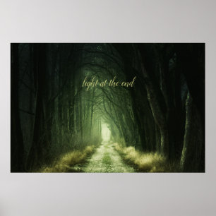Poster Beautiful Green Dark Forest
