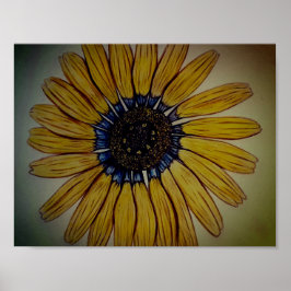 Poster Beautiful Hand Sketched Flower