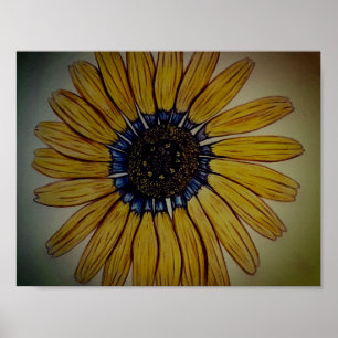 Poster Beautiful Hand Sketched Flower
