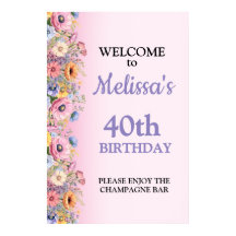 Beautiful Pastel Flowers Birthday Party