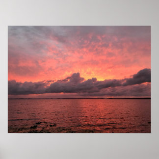 Poster Beautiful sunset on Lake Eustis in Central Florida