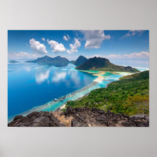 Poster Beautiful View   Top of Bohey Dulang Island