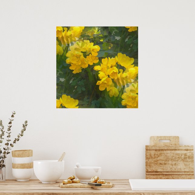 Poster Beautiful yellow flowers (Cozinha)