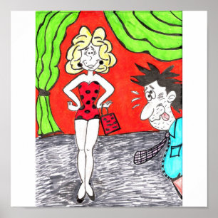 Pôster Beauty Pageant Humor Cartoon Print