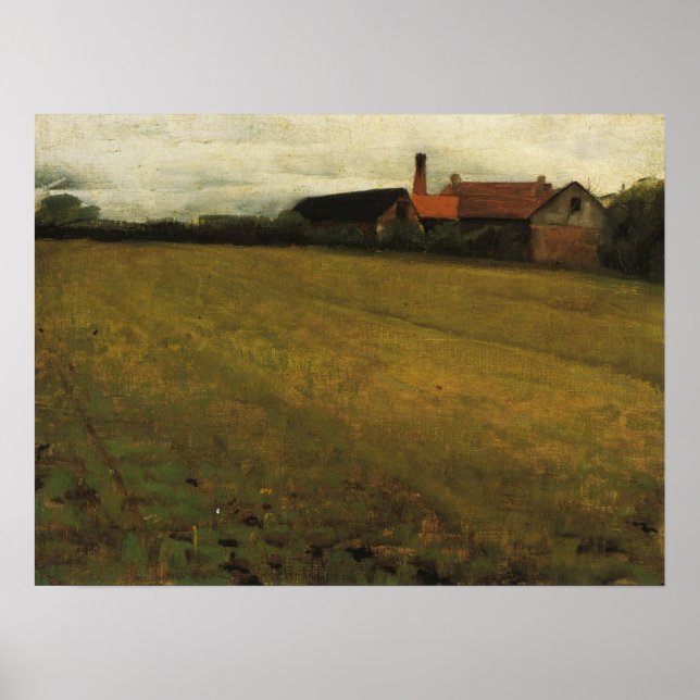 Poster Beaux - Paisagem Com Edifício Agrícola (Frente)