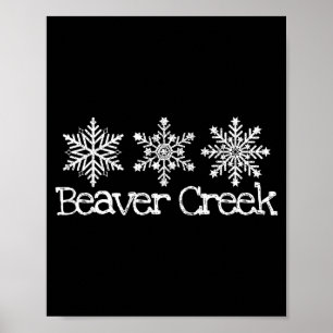 Poster Beaver creek colorado esquiador esquiando flocos d