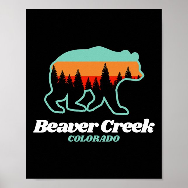 Poster Beaver Creek Colorado Skining Bear (Frente)