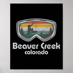 Poster Beaver Creek Snowboard Retro Colorado Snowboard