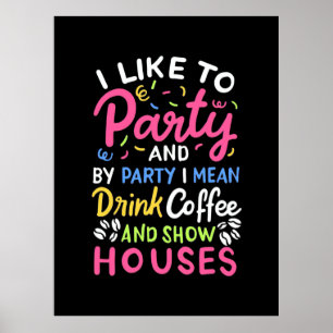 Poster Beba Café E Mostre Casas