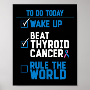 Poster Beba o Cancer da Tiroide Domine a citação divertid