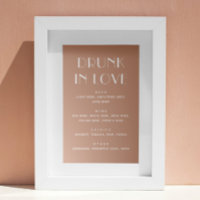 Bebado apaixonado. Bebidas de casamento modernas, 