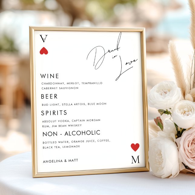 Poster Bebado De Vegas Casino No Amor Sinal De Bar De Cas (Criador carregado)