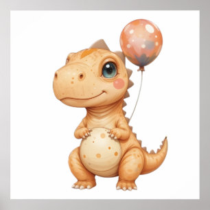 Poster Bebê Adorável Dino Wall Art - Decoração de enferma