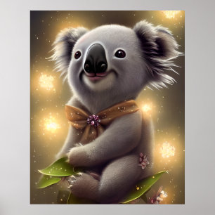 Poster Bebê Adorável Sorrindo Urso Koala