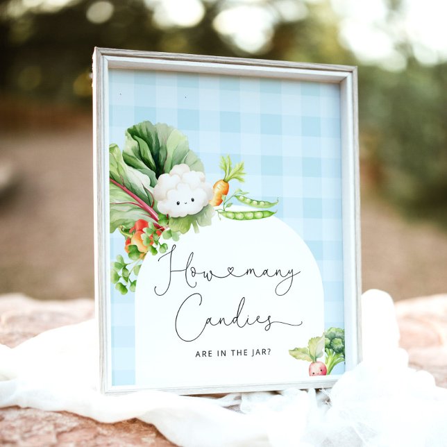 Poster Bebê azul cultivado localmente quantos doces (Criador carregado)